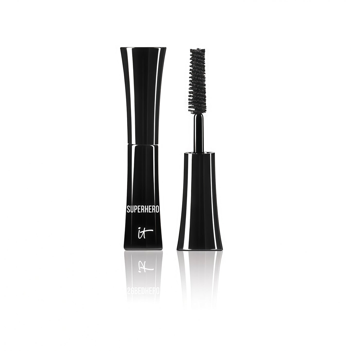 IT Cosmetics Superhero Mascara Black – Volumizing & Lengthening, Buildable Volume, Hydrolyzed Collagen, Biotin, Peptides, Lifting & Curling Formula, Super Black Pigment, Suitable for Sensitive Eyes