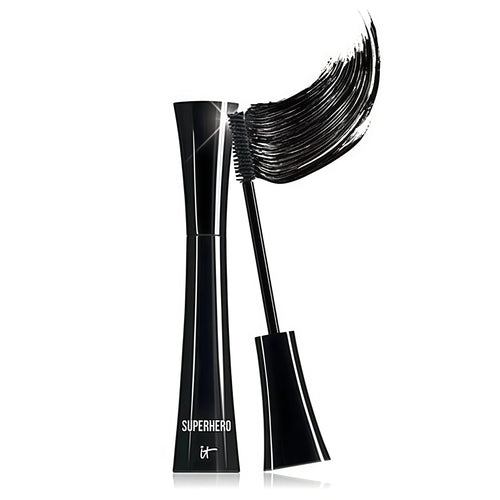 IT Cosmetics Superhero Mascara Black – Volumizing & Lengthening, Buildable Volume, Hydrolyzed Collagen, Biotin, Peptides, Lifting & Curling Formula, Super Black Pigment, Suitable for Sensitive Eyes